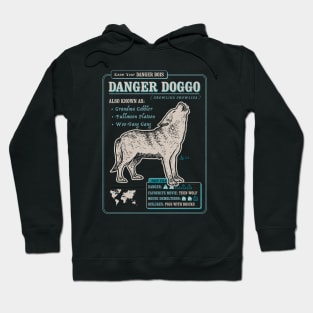 Funny Wolf Fact File - Danger Doggo Hoodie